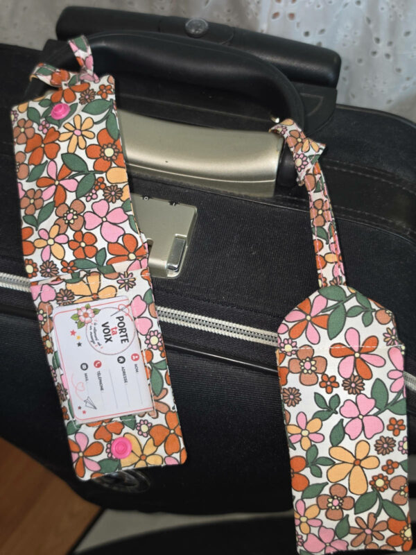 etiquette voyage fleurs Calypso L'étiquette bagage