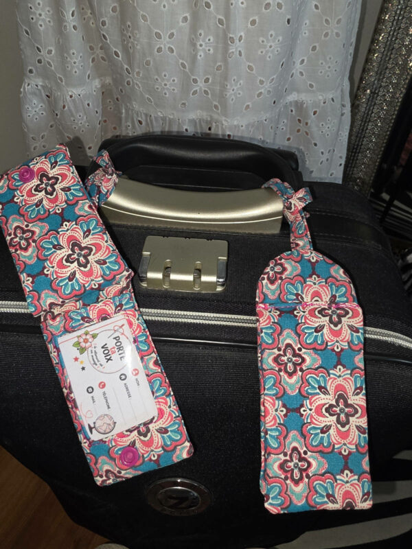 etiquette voyage fleurs boheme L'étiquette bagage